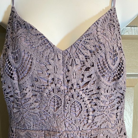 Gianni Bini Purple Lace Midi Dress - Picture 7 of 9